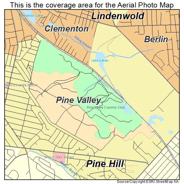 Pine Valley, NJ location map 