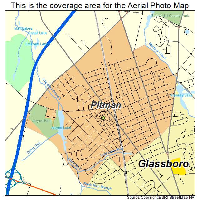 Pitman, NJ location map 