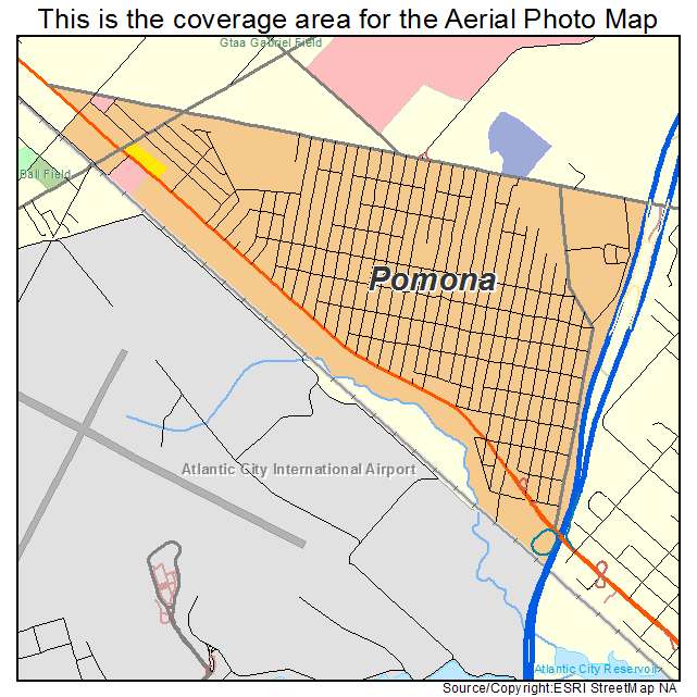 Pomona, NJ location map 