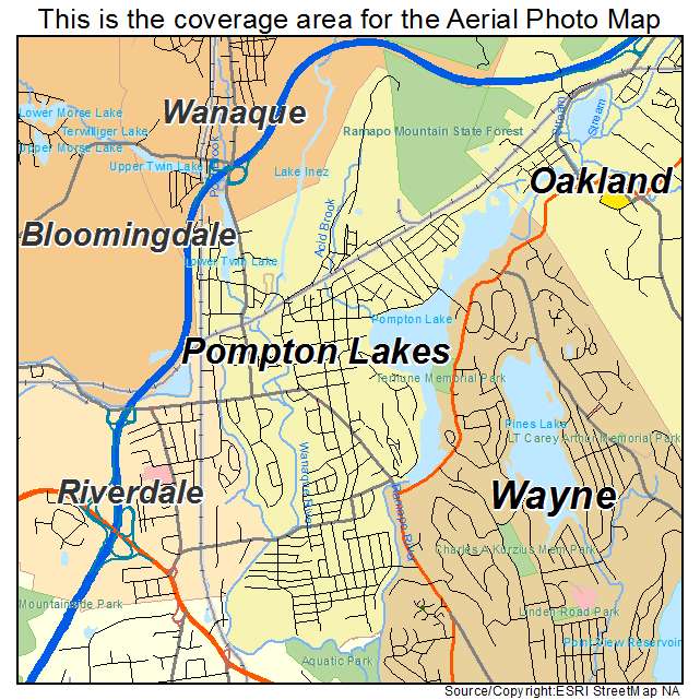 Pompton Lakes, NJ location map 