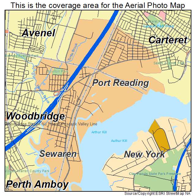 Port Reading, NJ location map 