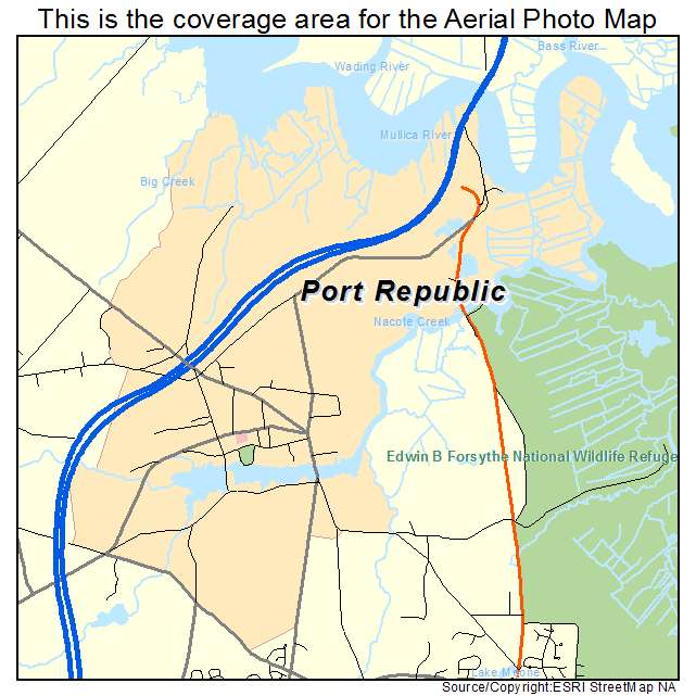 Port Republic, NJ location map 