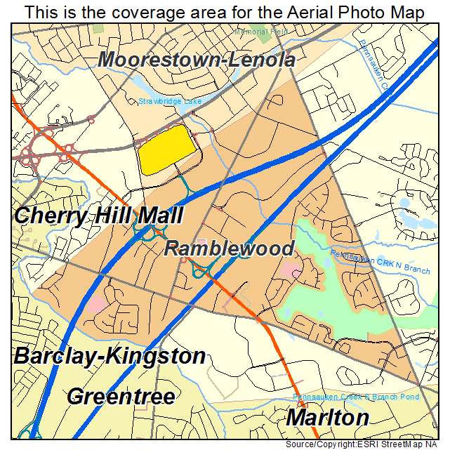 Ramblewood, NJ location map 