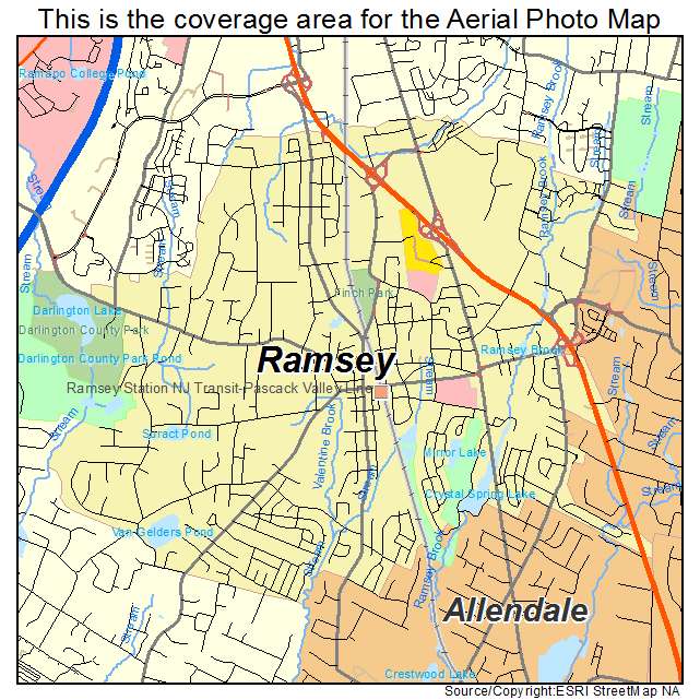 Ramsey, NJ location map 