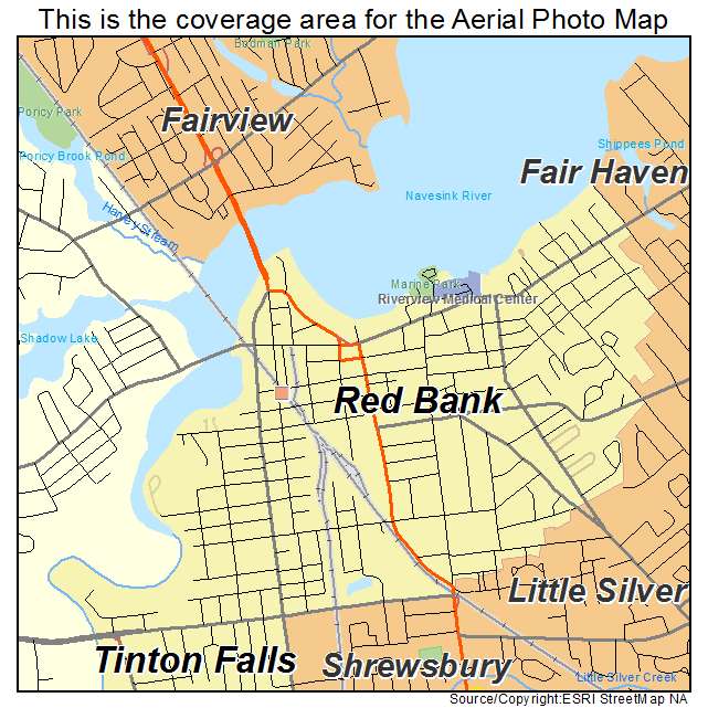 Red Bank, NJ location map 