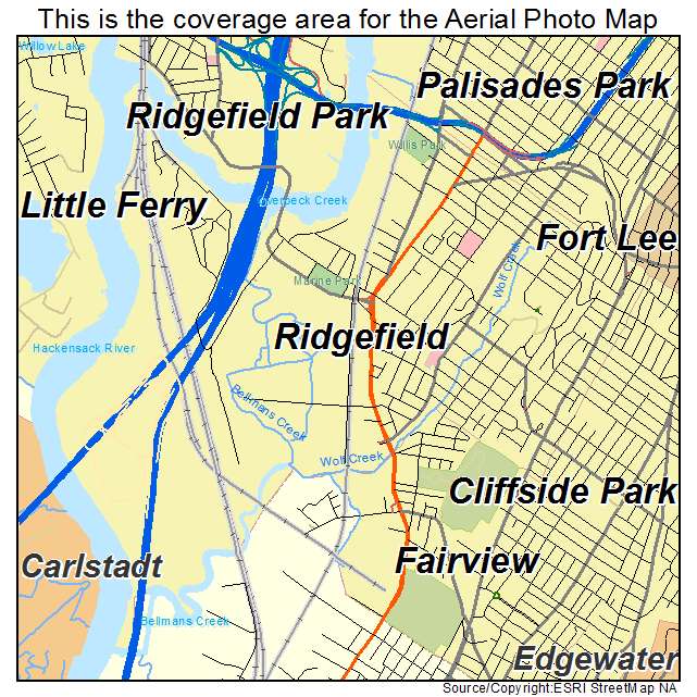 Ridgefield, NJ location map 