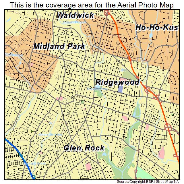 Ridgewood, NJ location map 