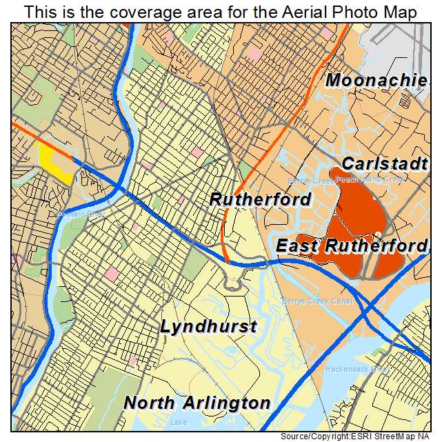 Rutherford, NJ location map 