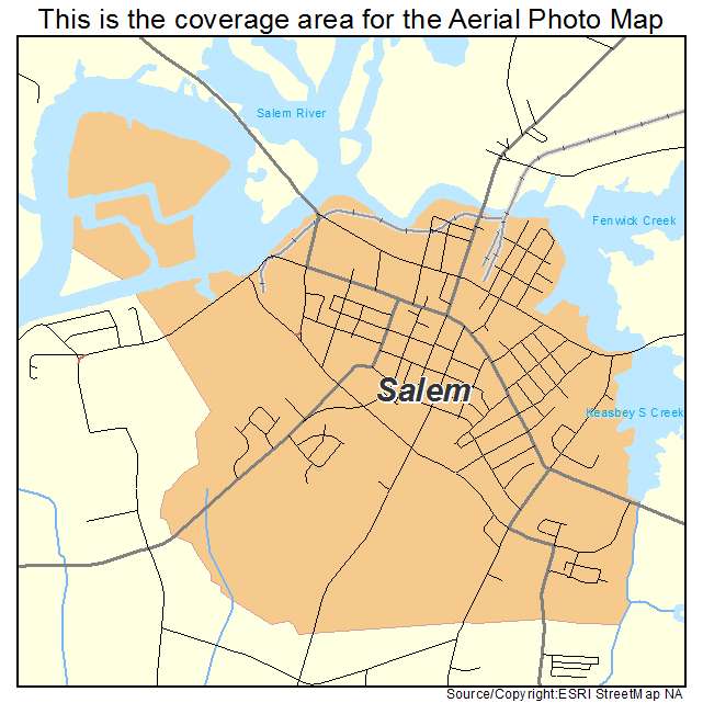 Salem, NJ location map 