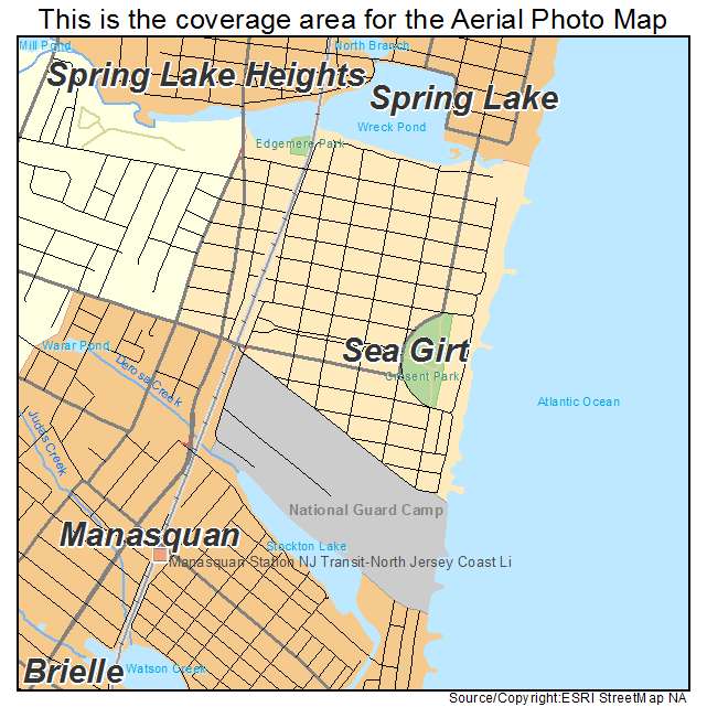 Sea Girt, NJ location map 