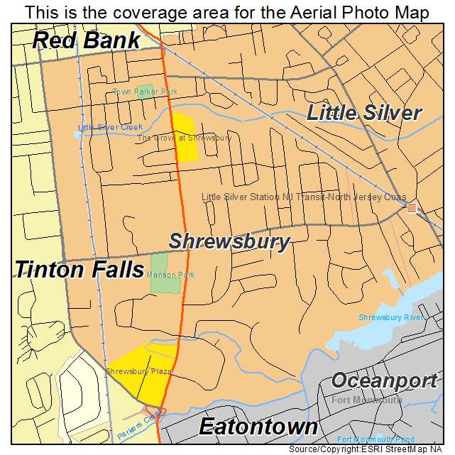Shrewsbury, NJ location map 
