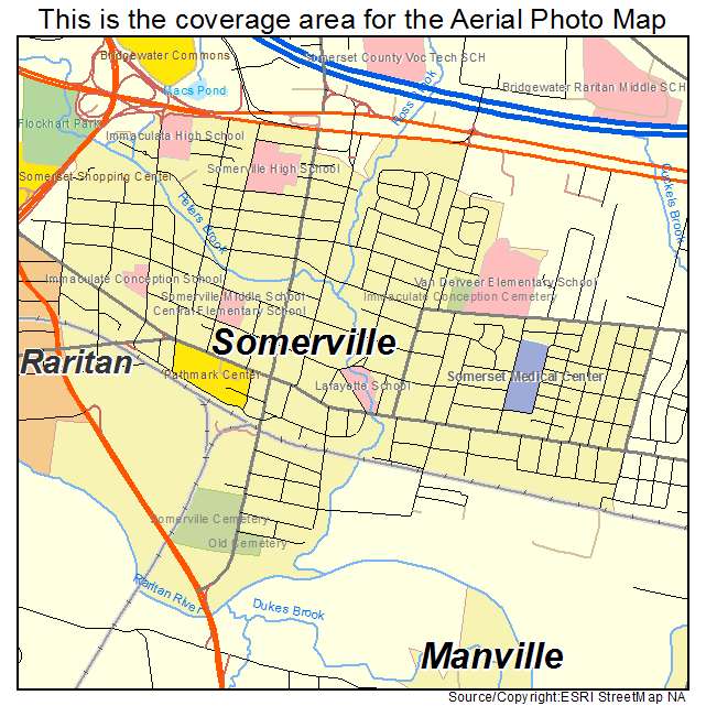 Somerville, NJ location map 