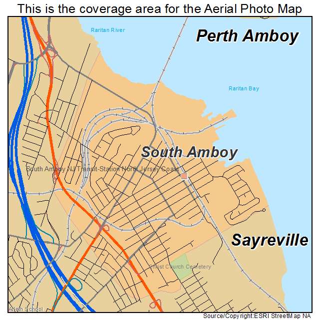 South Amboy, NJ location map 