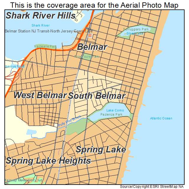 South Belmar, NJ location map 