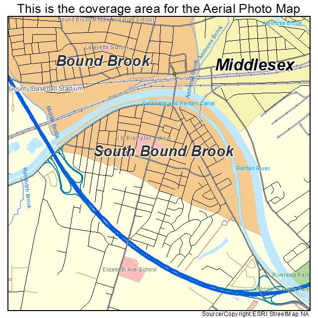 South Bound Brook, NJ location map 