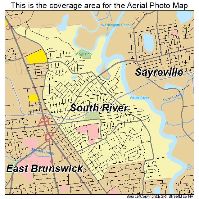 South River, NJ location map 