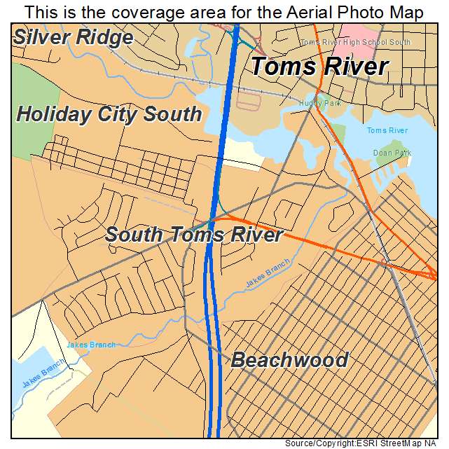South Toms River, NJ location map 