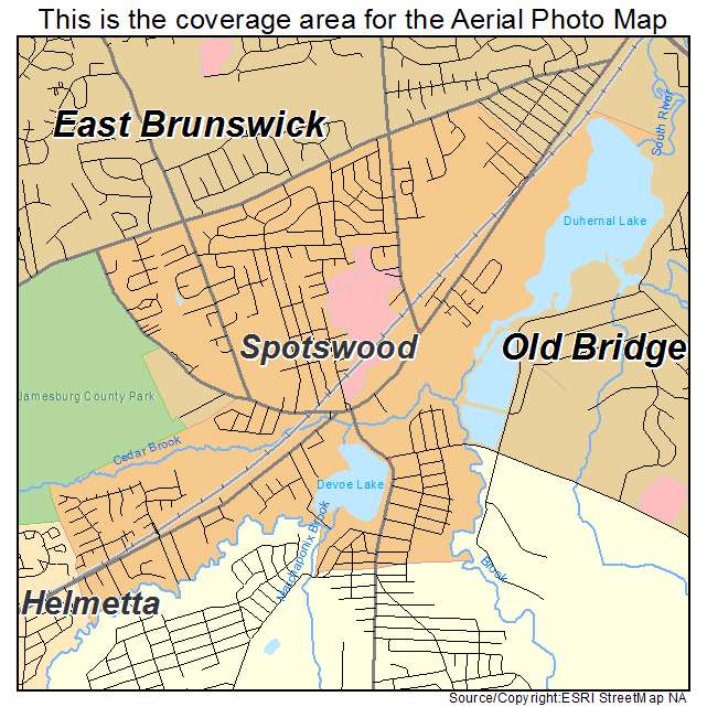 Aerial Photography Map of Spotswood, NJ New Jersey