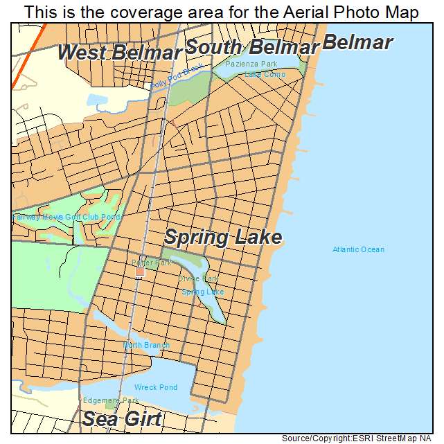 Spring Lake, NJ location map 