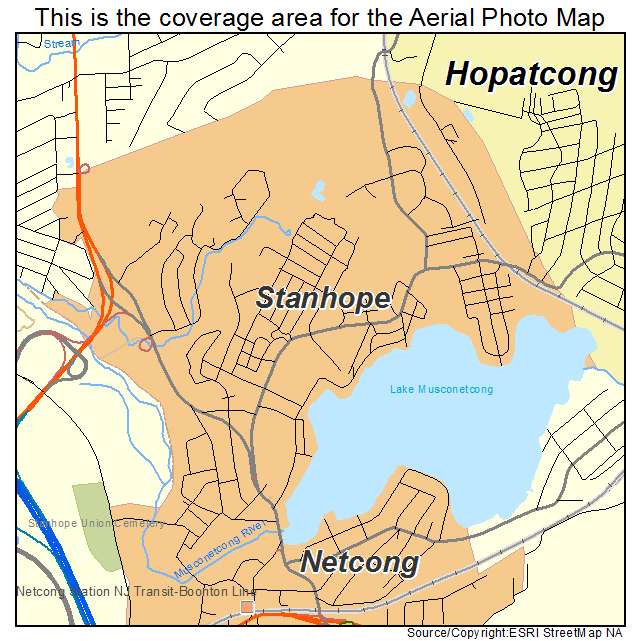 Stanhope, NJ location map 