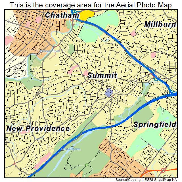 Summit, NJ location map 