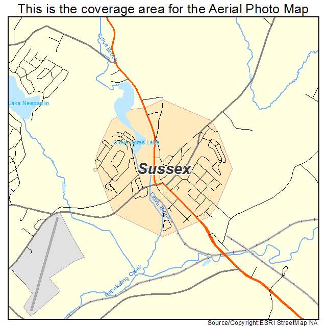 Sussex, NJ location map 