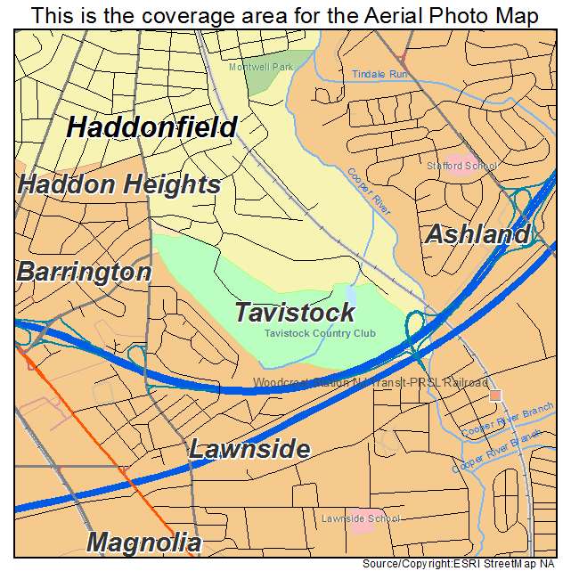 Tavistock, NJ location map 