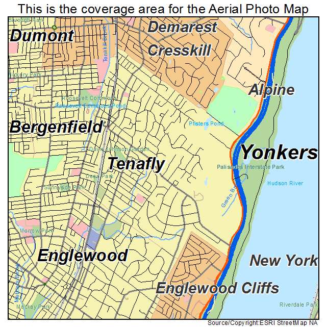 Tenafly, NJ location map 