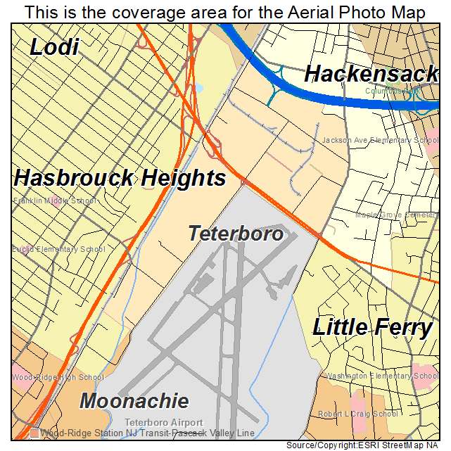 Teterboro, NJ location map 
