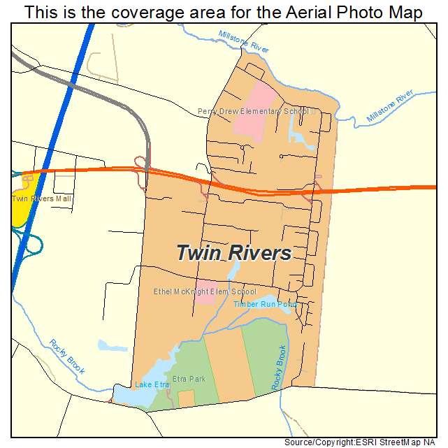 Twin Rivers, NJ location map 