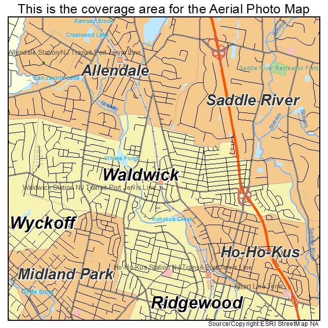 Waldwick, NJ location map 