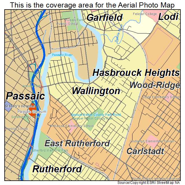 Wallington, NJ location map 