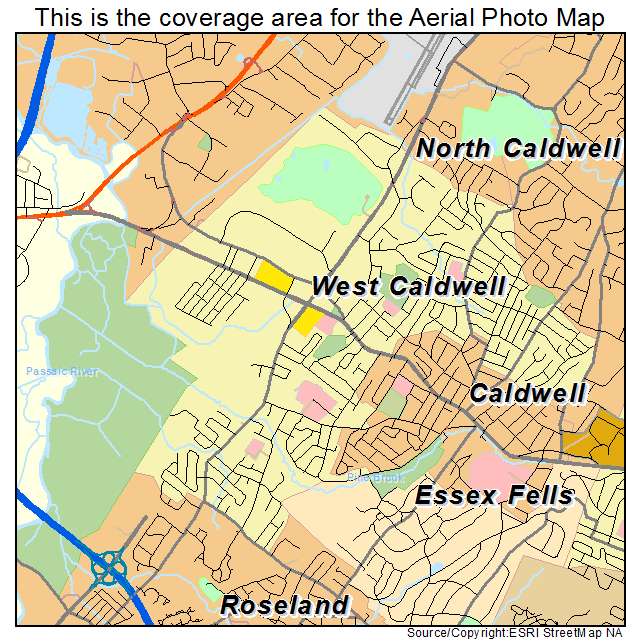 West Caldwell, NJ location map 
