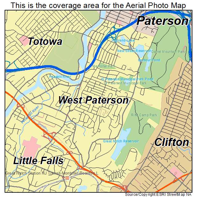 West Paterson, NJ location map 