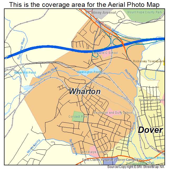 Wharton, NJ location map 