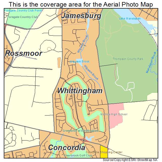 Whittingham, NJ location map 