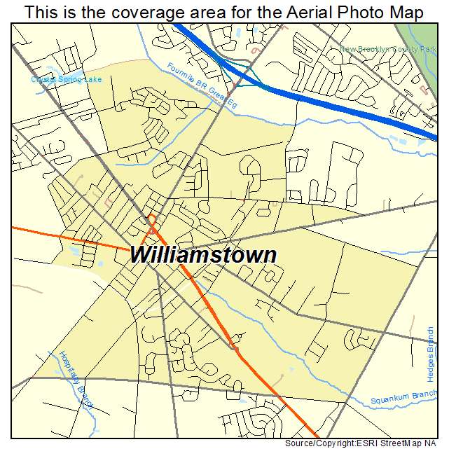 Williamstown, NJ location map 