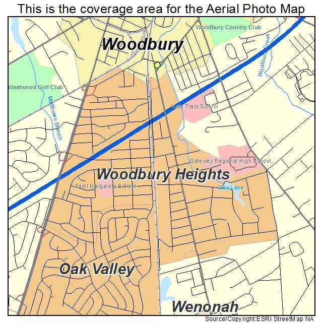 Woodbury Heights, NJ location map 