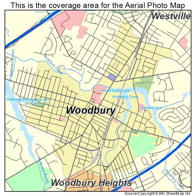Woodbury, NJ location map 