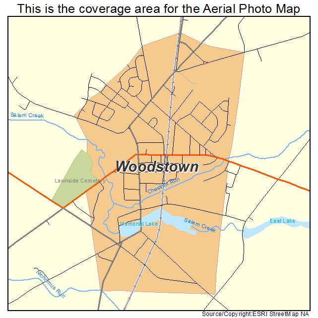 Woodstown, NJ location map 