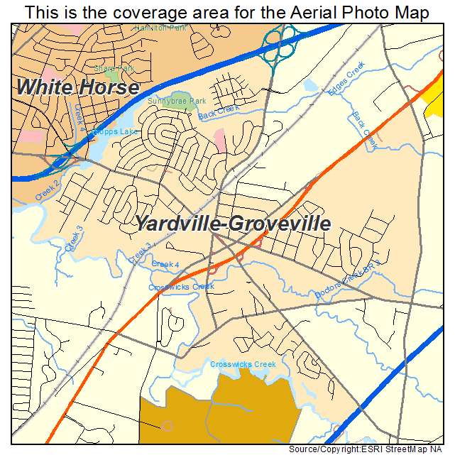 Yardville Groveville, NJ location map 