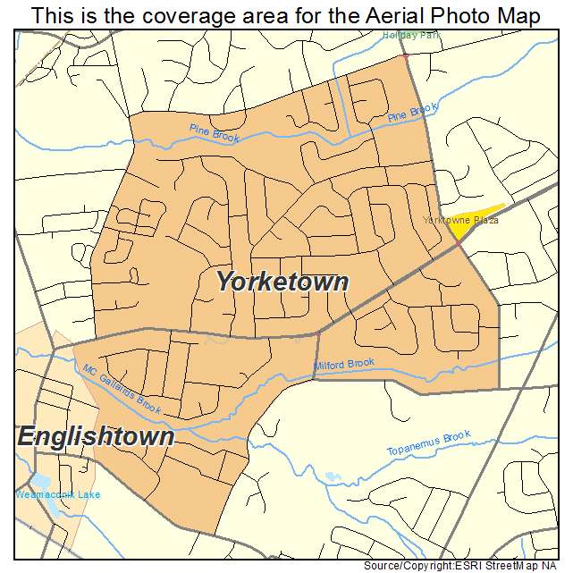Yorketown, NJ location map 