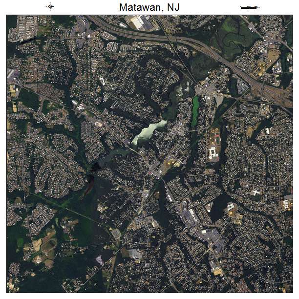 Matawan, NJ air photo map