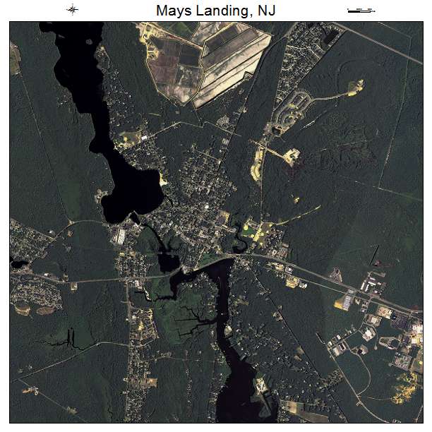 Mays Landing, NJ air photo map