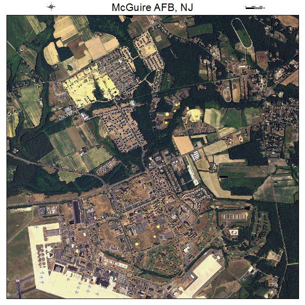 McGuire AFB, NJ air photo map