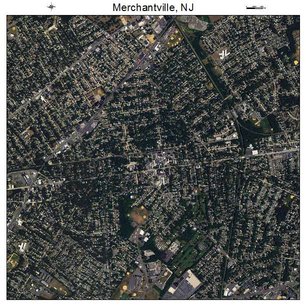 Merchantville, NJ air photo map