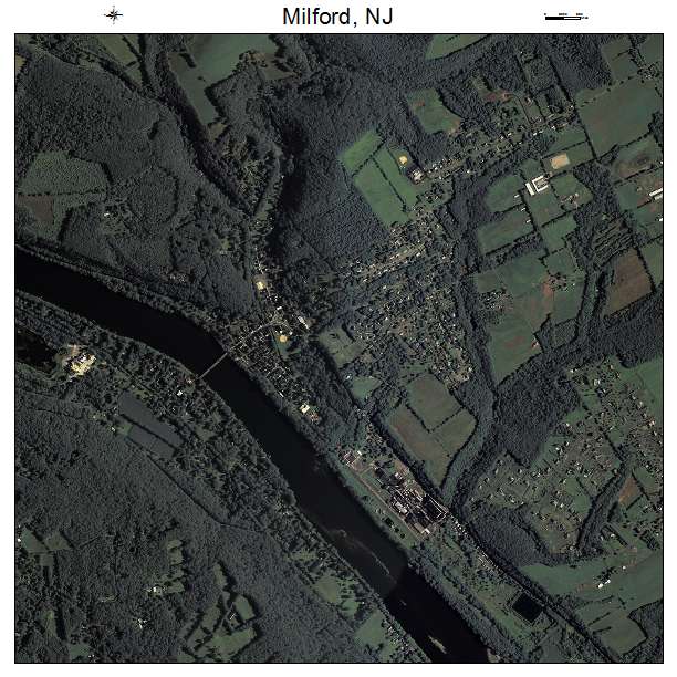 Milford, NJ air photo map