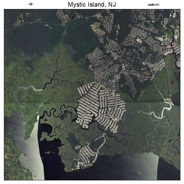 Mystic Island, NJ air photo map