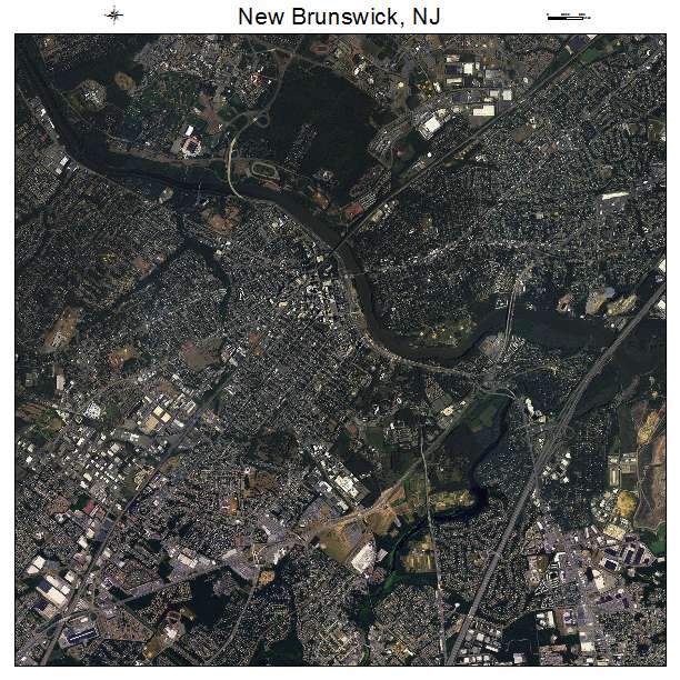 New Brunswick, NJ air photo map