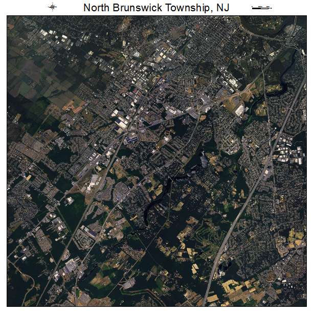 North Brunswick Township, NJ air photo map